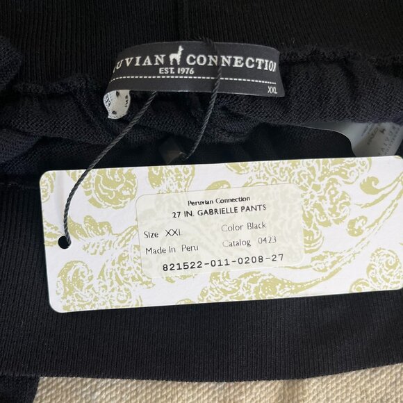 Peruvian Connection Black Plus-Size Gabrielle Tunic & Gabrielle Pants Sz XXL - Picture 10 of 14